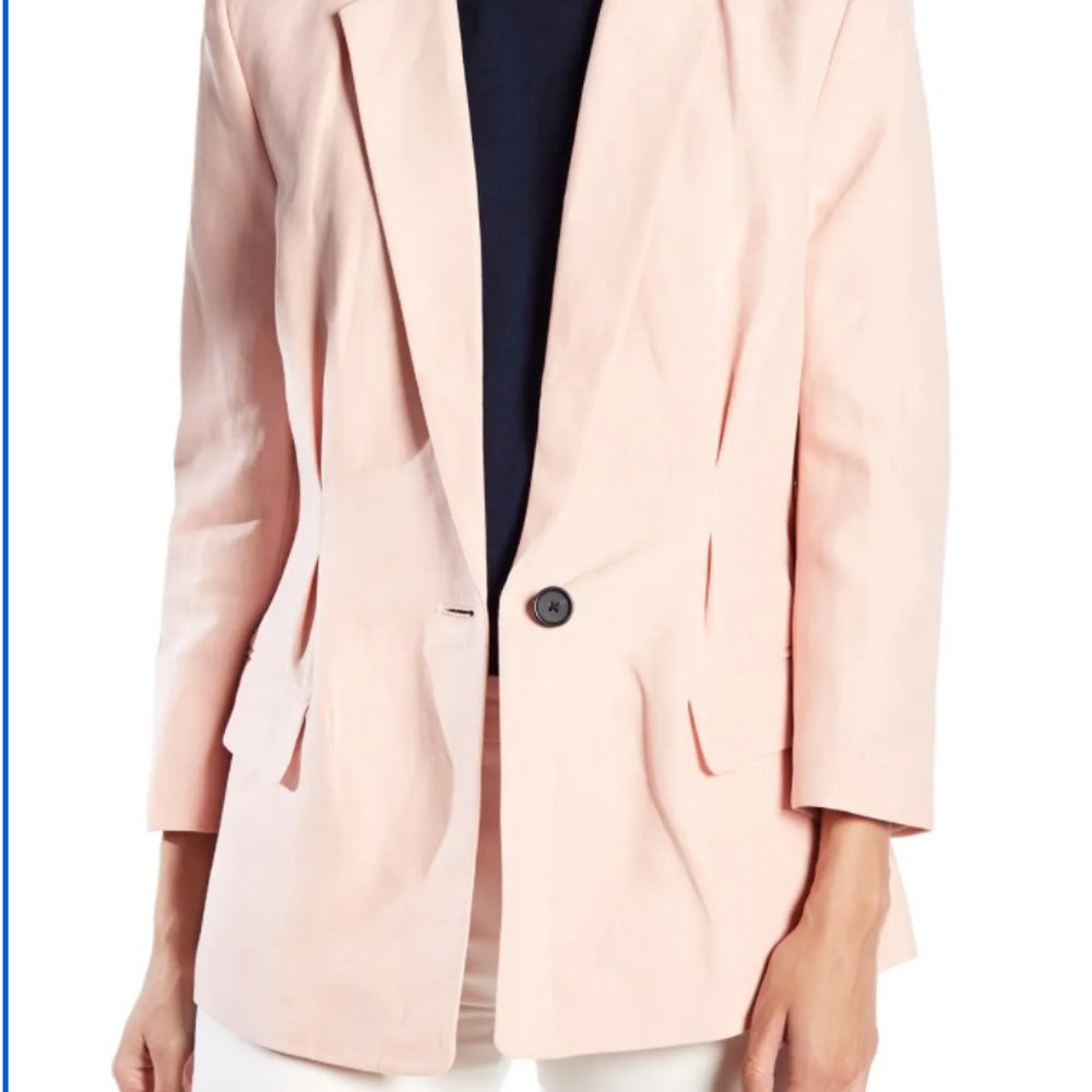 Joie Pink Pleated Blazer